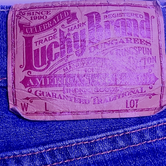 LUCKY BRAND Vintage 90's Lil' Maggie Low Rise Flare Button Fly Denim Jeans Sz 25 - Picture 10 of 15